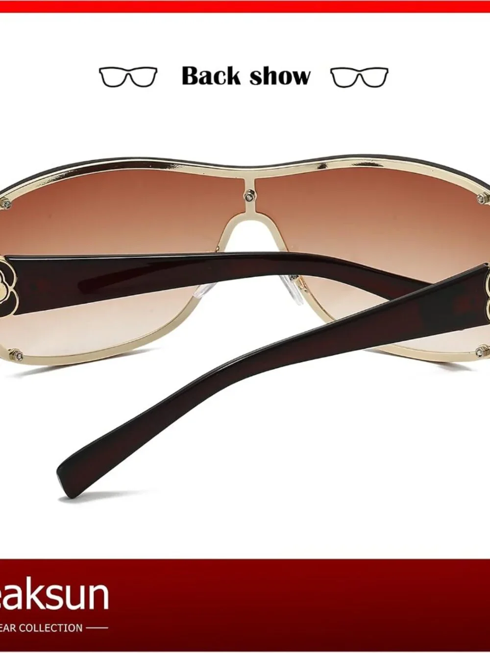 Trendy Oversized Y2K Sunglasses with UV400 Protection & Rhinestone Accents